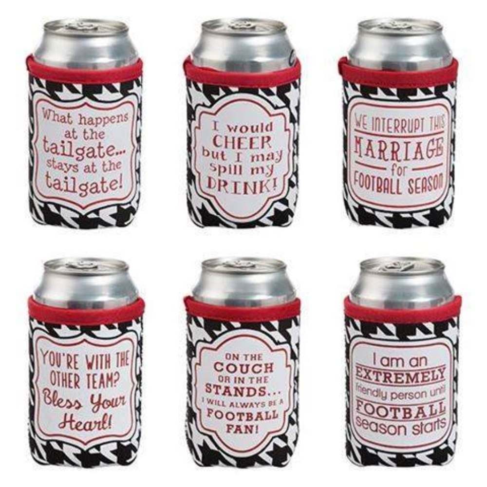 Lot of 6 Houndstooth Coozies   NEW!!!